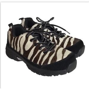 Nautilus Spark  CT Low safety shoes with a zebra-print calf hair upper Women 8